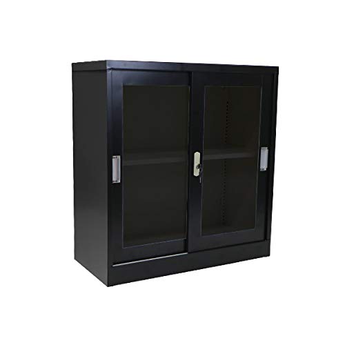 Amazon Co Jp ロッカー おしゃれ スチール書庫 引き戸タイプ アクリル窓仕様 ブラック 鍵付き スペアキー付き 可動棚付き 書庫 スチール製 スチールキャビネット 保管庫 収納 オフィス 業務用 スリム かぎ付き 更衣ロッカー スチール キャビネット 黒 10 032wh 10