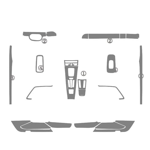 Décalcomanies poignée Porsche 718 finition argent carbone 3D haut de gamme pour habitacle