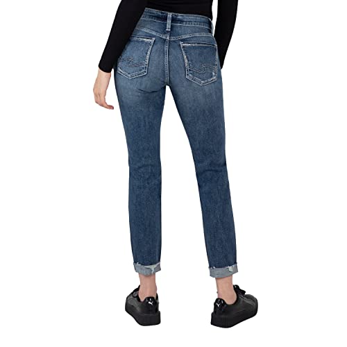 Silver Jeans Co. Women's Boyfriend Mid Rise Slim Leg Jeans-Legacy3