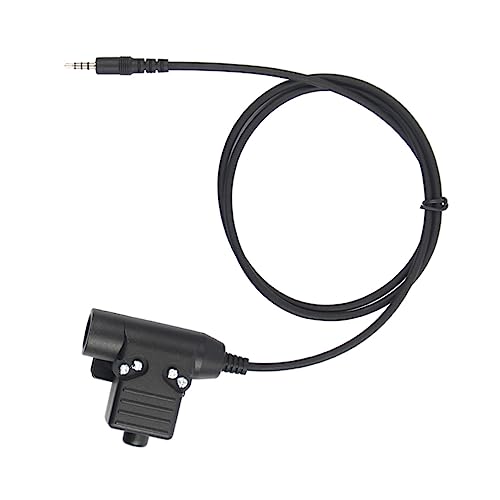 BRIGHTFUFU 3.5mm Ptt Adapter Cable for Radio U94 Ptt Button System Adapter Standard Headset and Radio Connector
