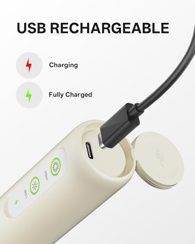 Image of CIRCLE JOY Rechargeable 2-Speed Milk Frother with Dual Spring Whisk, Electric Coffee Frother Handheld, Portable Mixer Wand for Protein Powder Matcha Lattes Cappuccino, Home Kitchen Gifts