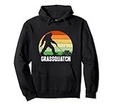 Grassquatch Grassquatch Bigfoot Retro Sasquatch Cuidado Del Césped Segadora Segadora Sudadera con Capucha