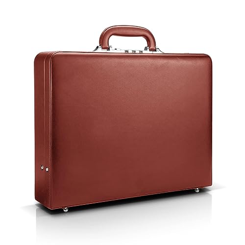 HAESTUS Briefcases for Men, Professional Leather Briefcase with Lock, Hard Shell Business Brief Case, Durable Executive Attache Case for Laptop Documents, Mens Hard Briefcase for Work Office Travel