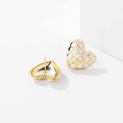 Joyería de moda EKSED con mosaico de corazón negro para cenas elegantes y eventos de alta gama