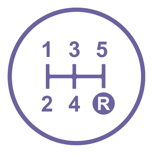Shift Pattern Decal (5 Speed Style 2) (Lavender Vinyl Sticker, Car Laptop Window Tumbler Water Bottle) Logo Symbol