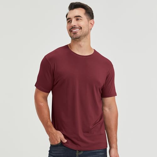 Image of netdraw Men's Ultra Soft Bamboo Viscose Cotton T-Shirt S-3XL | Moisture Wicking, Lightweight, Cool-Touch, Everyday Casual, Lounge, Sleep & Undershirt