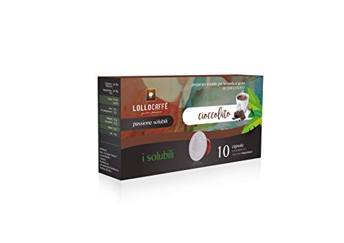 LOLLOCAFFE - Chocolate Nocciola Tamaño Cortado- compatible Nespresso - 10 cápsulas
