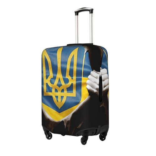 Travel Luggage Cover Vintage Torn Broken Ukraine Flag Fashion Washable Baggage Suitcase Protector Fit For Luggage Medium2