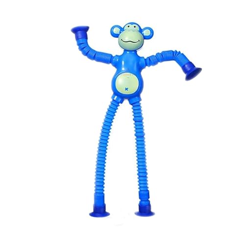 Image of Telescopic Suction Cup Toy, Funny Fidget Pop Tubes Sensory Toy for Kids & Adults, Decompression Educational Toy (Monkey-Blue)