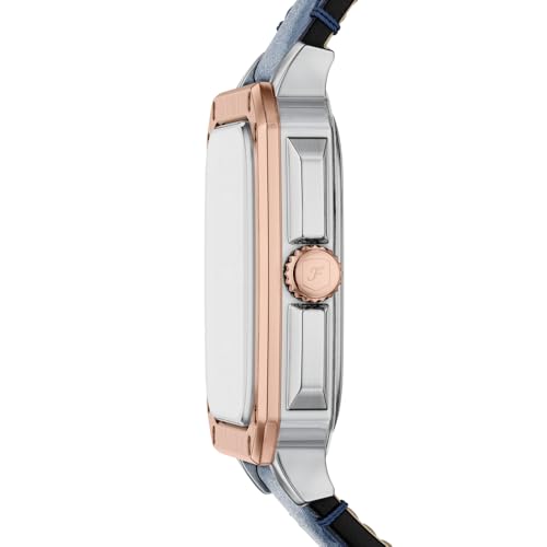 Image of Fossil Crosby Blue Quartz Leather Watch FS6149