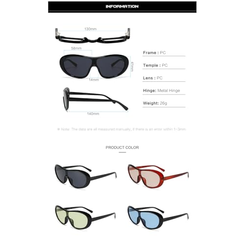 helena Fashion Oversized Women Pilot Sunglasses Retro Big Frame Gradient Men Trending Orange Blue Punk Shield Sun Glasses3