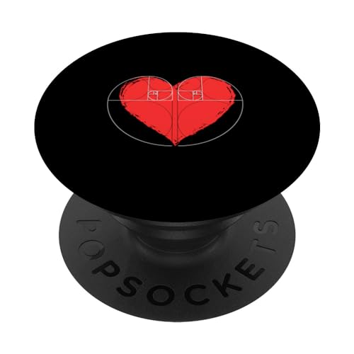 Fibonacci Golden ratio Heart Circle camiseta PopSockets PopGrip Intercambiable
