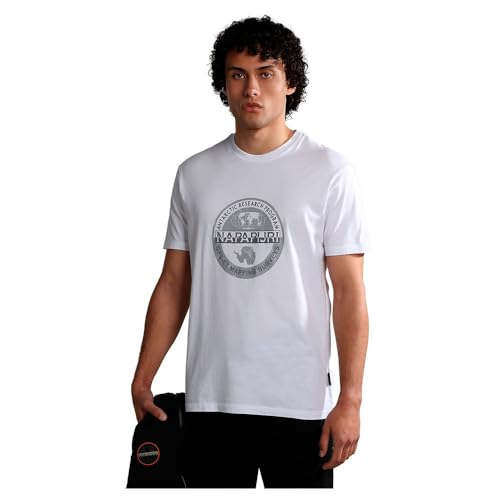 T-Shirt Géométrique Napapijri Homme en Coton Respirant Confortable