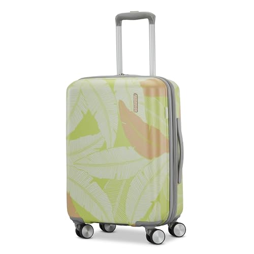 Image of American Tourister Moonlight Hardside Expandable Luggage with Spinner Wheels, Palm, Carry-On 20-Inch