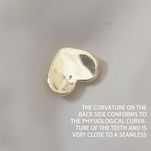 Image of Chamon 8K Gold Tooth Gems Skull Love Cosplay Party Salon Decorations | 8K Gold, Lead-free, Curvature conforms to tooth surface