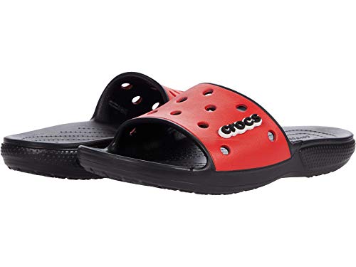 Image of Crocs Unisex Adult Black /Flame Sliders-M13 (206882-0X9)