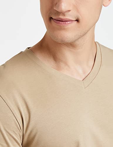 Image of Amazon Brand - Symbol Men's Solid Cotton T Shirt | Plain | V Neck | Half Sleeve-Regular Fit | Combo Pack of 3 (Available in Plus Sizes)
