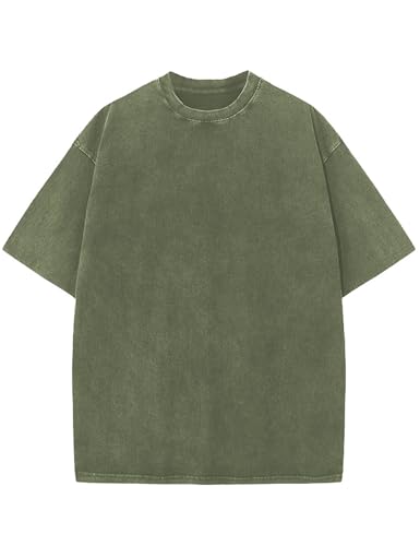 Image of Arssm Men Oversized T Shirts Vintage Tee Loose Fit Short Sleeve Casual Streetwear Baggy Washed Unisex Tops