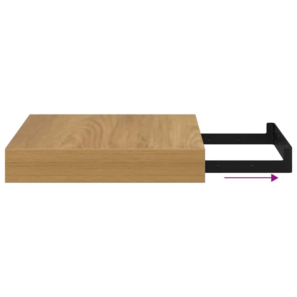 vidaXL Wandregal Wandhalterung 4 STK. Braun 23 x 23,5 x 3,8 cm