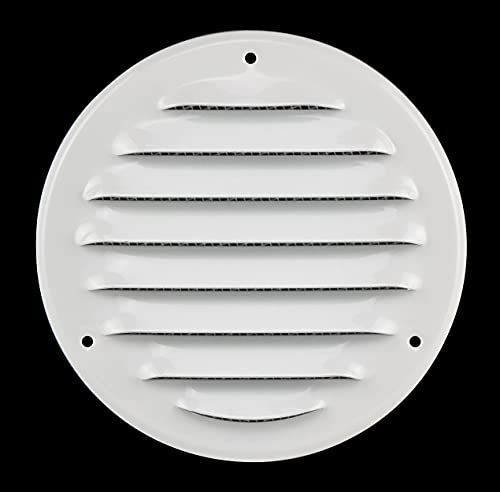 Lüftungsgitter Gas, Weiß, 15 X 15 Cm, Pulverbeschichtet RAL9010 – Mit Dichtung Für Wand Oder Decke