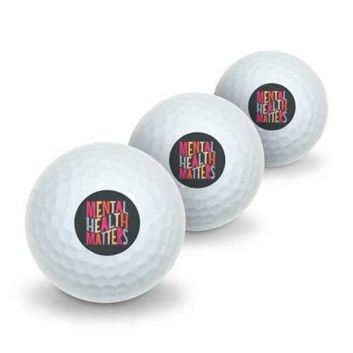 GRAPHICS & MORE Mental Health Matters Novelty Golf Balls 3 Pack