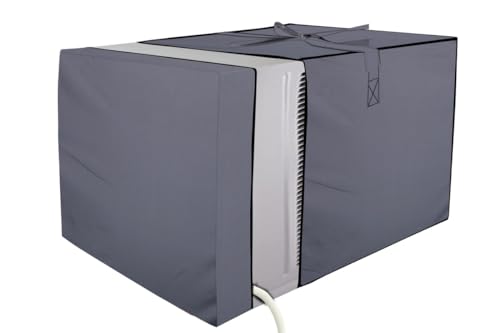 Image of Stylista window ac cover suitable for O-General 1.5 Ton AXGB18CHAA-B, Grey Color Elastic fit Cover for front and rear Of Window Ac