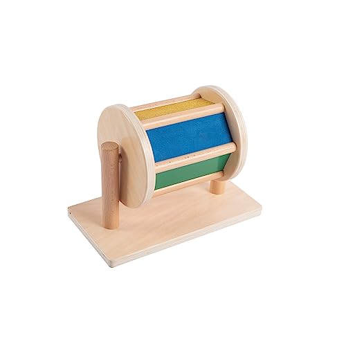 Image of Full Size Spinning Drum Montessori Toys for Infant 6 - 12 Months 1 Year Old Babies Toddlers (Multiple Materials)