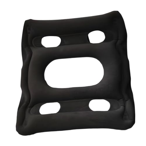 Zialofi Inflatable Donut Cushion Portable Ergonomic Flocking Surface Seat Pad Hemorrhoids Cushion for Travel Office Sedentary Camping, Black