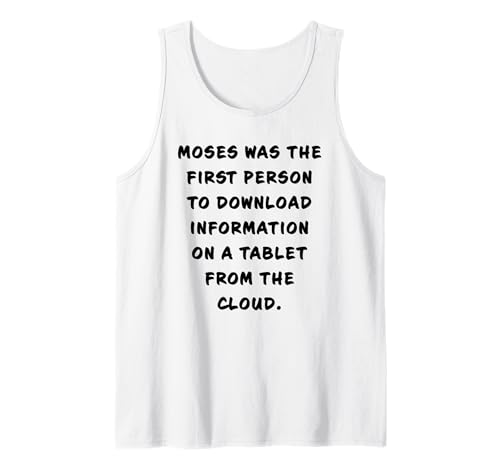 Funny Clean Bible Character Humor – Moses Download Tablet Camiseta sin Mangas