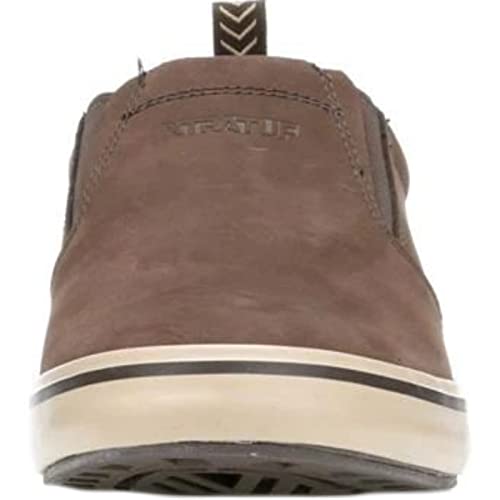 Image of XTRATUF Sharkbyte Men's Nubuck Leather Deck Shoes, Chocolate (22501), 7, Men's