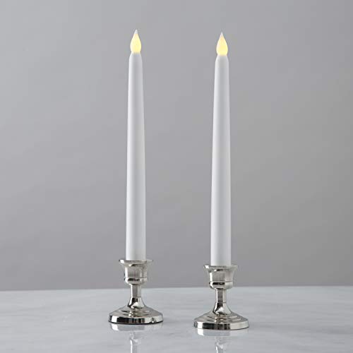 Taper Candle Holder Set - 2 Pack, 3 Inch, Silver Finish, Solid Metal, Decorative Candlestick Holders For Standard 3/4 Inch Diameter Tapered Candles, Wedding Centerpiece Or Traditional Home Decor #TOP5