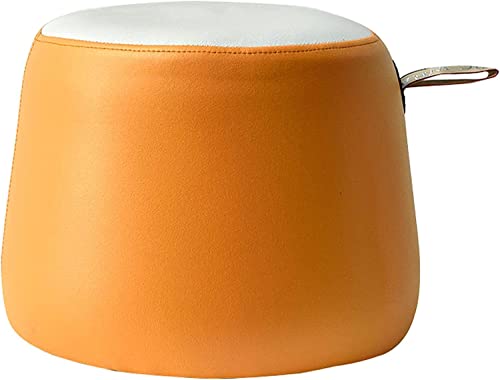 Pouf repose-pieds rond empilable pour optimiser les petits salons