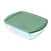 Pyrex CookStore - Recipiente Rectangular Vidrio Verde 28X20X8Cm, 2,5L