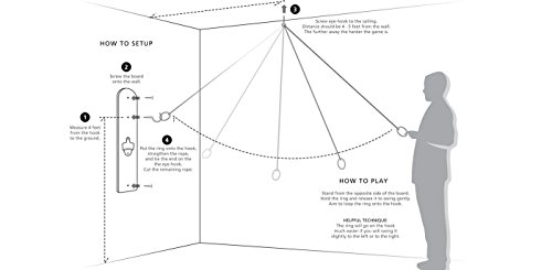 Hammer Crown Hook And Ring Game With Bottle Opener And Magnetic Bottle Cap Catch - Easy Wall Mount Ring Toss Game #TOP7
