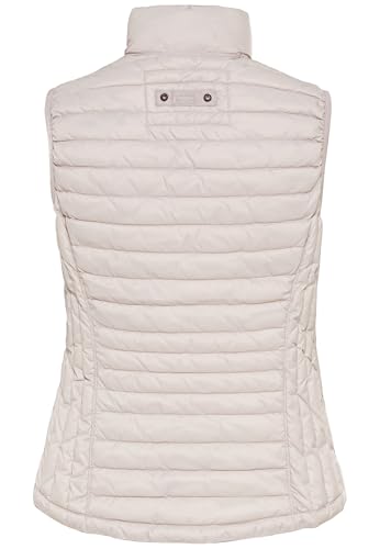 camel active Damen kurze leichte Steppweste mit elastischen Bündchen Weiß, womenswear-40