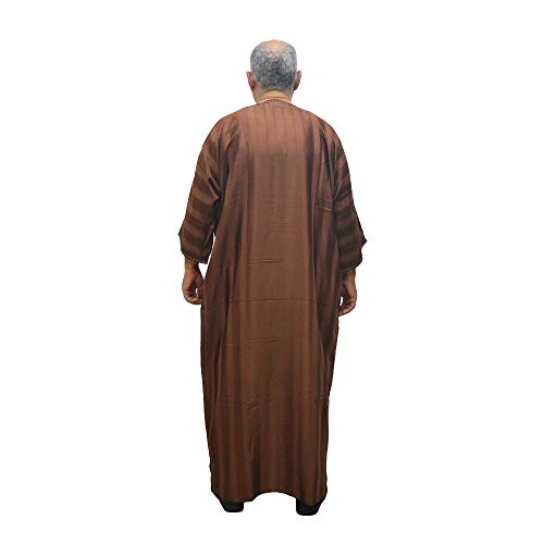 Djellaba caftán árabe marroquí hombre chilaba algodón satén raso cómoda 2