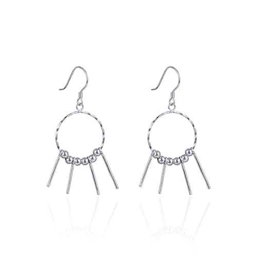 Perles géométriques et bijoux en fil français : pendentif argent pour femmes