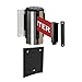 Montour Line WM115 Wall Mounted Retractable Belt Barrier with Standard Belt End, Removable Mount, Polished Stainless Steel Casing (8.5 ft Red with"Caution - DO NOT Enter" White Letters Belt)