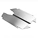 JOYSOG for MJX 10208 1/10 RC Chassis Armor Guard Plate, Stainless Steel Chassis Armor Protection Plate Skid Plate Upgrade Parts(Silver)