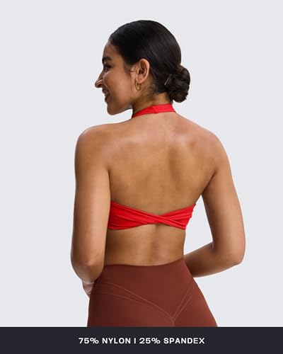 Image of Aoxjox Women's Workout Halter Sport Bras Fitness Rosie Bra Yoga Crop Tank