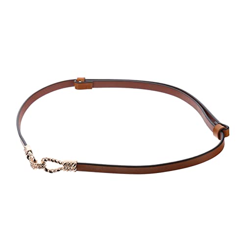 VALICLUD 1 Pc Cinturón Corsé Cintura Elástico Cadenas Mujer Cinturones Para Hombres Cinturones Para Vestir Pantalones Cargo Women Cincha Falda Señoras Carga Pretina Joyas Piel Genuina Brown