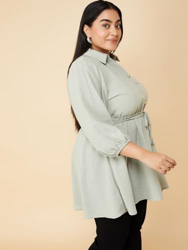 Image of Max Plus Size Women Solid Tunic