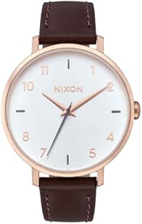 Nixon Women's'Arrow' Quartz Metal and Leather Watch, Color:Brown (Model: A10912369-00)