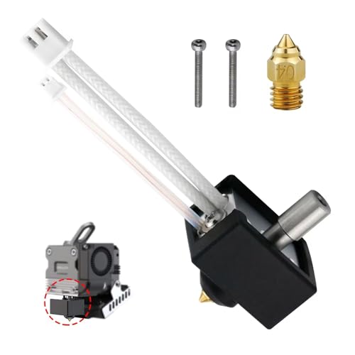 Seulqirw Extruder Standard Heating Block Kit, High Temperature 260°C, Stainless Steel Insulated Brass 0.4mm Nozzle, Comp