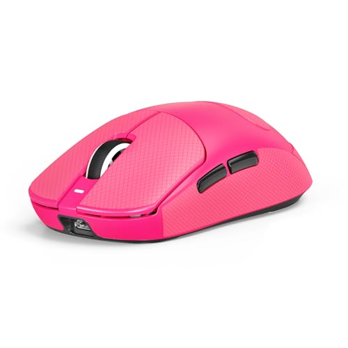Image of ATTACK SHARK X8 SE Wireless Gaming Mouse,Adjustable 25K DPI PAW3311 Optical Sensor,Ergonomic 59g Lightweight,Triple Modes 2.4G /BT /USB-C,500mAH Battery,5 Programmable Buttons for PC /Mac-Red&Griptape