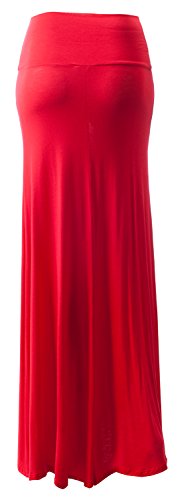 Image of URBAN K Womens Basic Foldable High Waist Regular and Plus Size Maxi Skirts