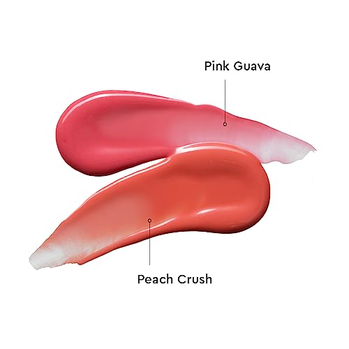 Image of Kiro Hydra Bomb Plumping Lip Gloss - Peach Crush, 5g | Nourishing, Moisture-Locking Formula | Infused with Murumuru, Mango, Cupuacu, Cocoa & Shea Butters | Glossy Shine & Hydration (Pack of 2)