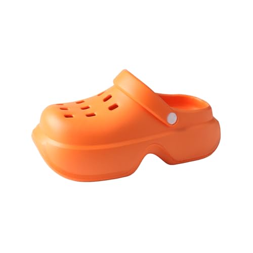 TMA EYES Plataforma Femenina Zuecos Plataforma Alta Zuecos Sandalias(Naranja,38/39)