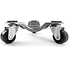 QWORK® 4 pcs 6" Steel Tri-Dolly, 200 lbs Load Capacity, Great for Moving Furniture & Appliances, Durable and Easy to Use (Capacity 200lbs, 4pc)