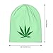Beanie Hat Pot Leaf Weeds Thin Bonnet Cap Skull Cap Soft Knit Hats Adult Unisex Black